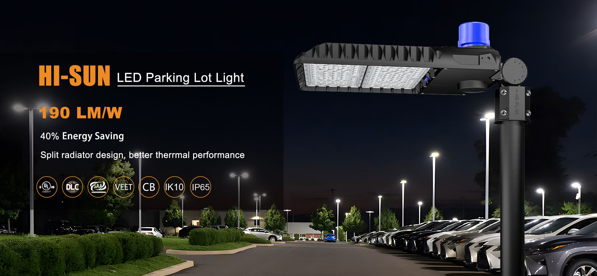 hi-sun led parking lot light