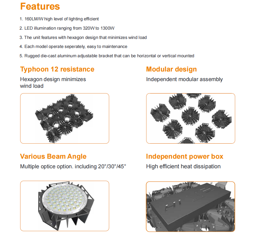 led hi-robot high mast light
