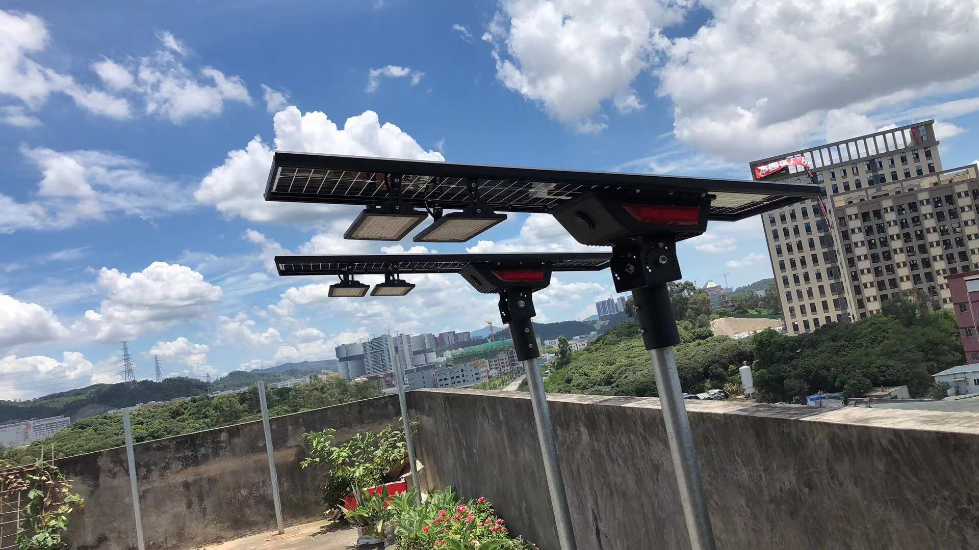 bifacial solar LED light