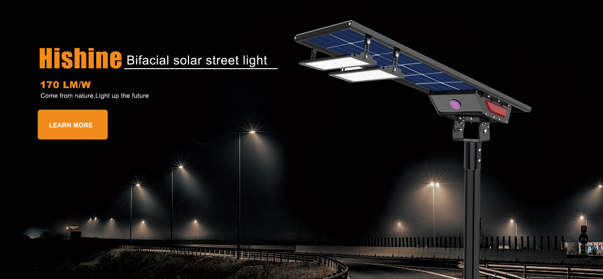 led bifacial solar street light