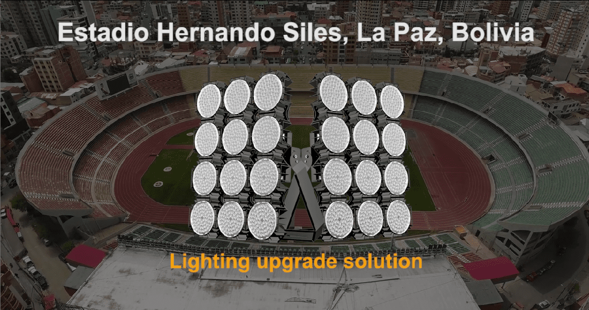 Hi-robot stadium light for bolivia national stadium