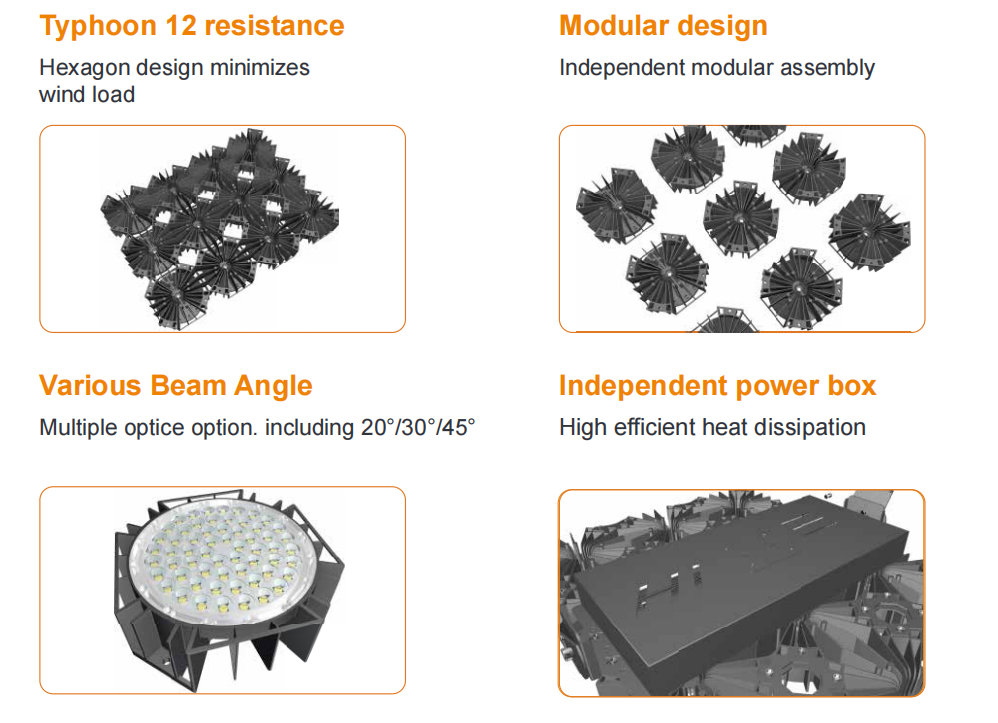 main features of stadium light