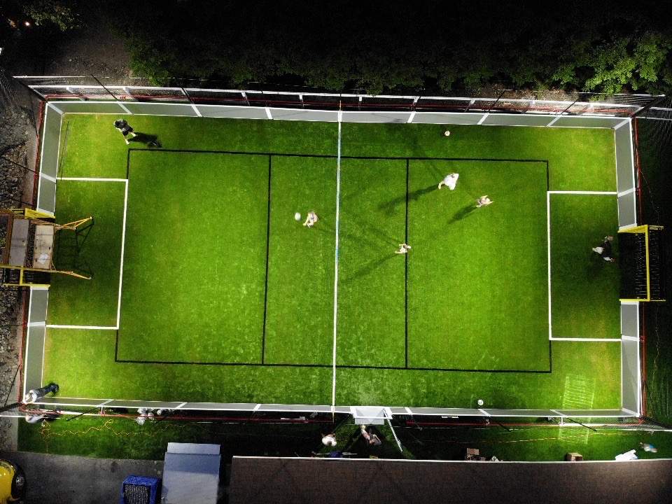 floodlight light up backyard football court