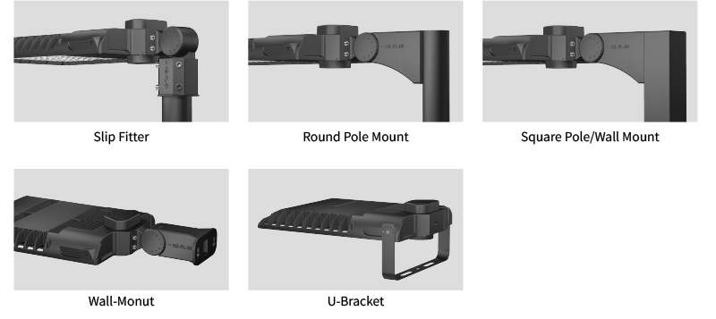 Led shoebox light Multiple Mounting