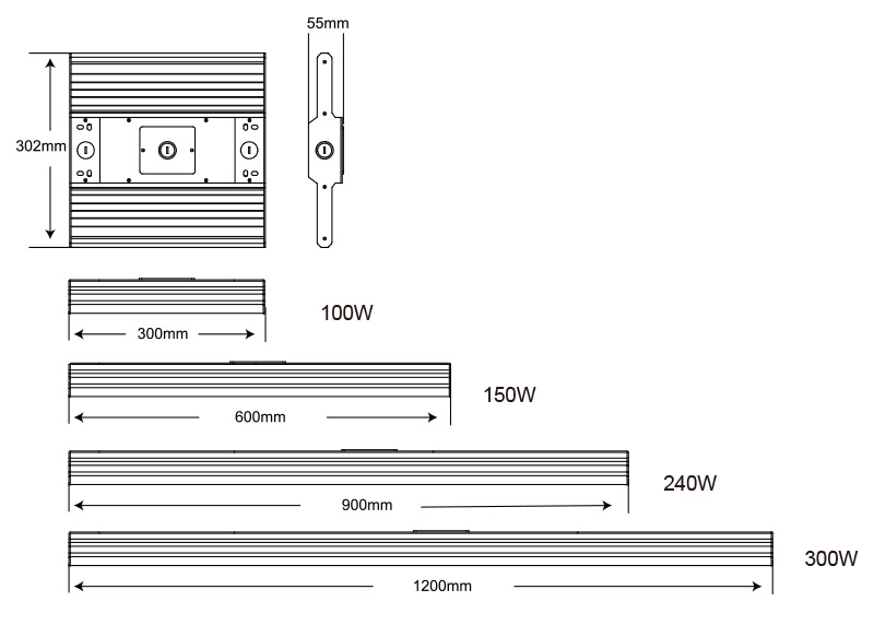 Educational Linear High Bay Light Product specifications