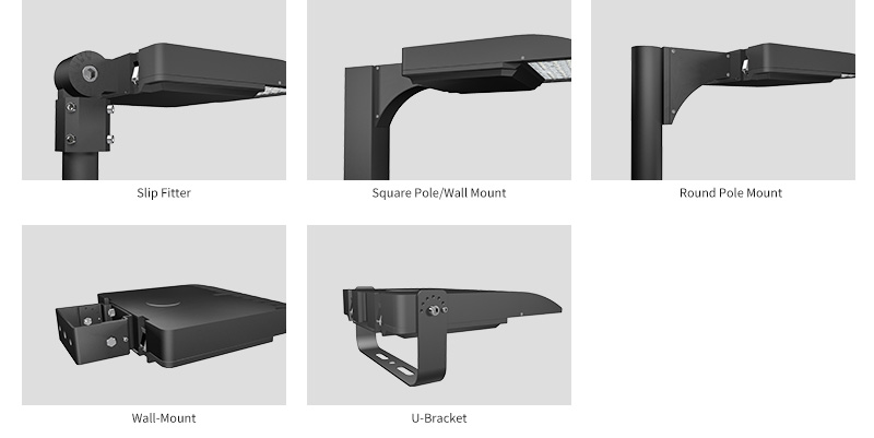 Hi-Talent LED shoebox light Multiple  Mounting Options