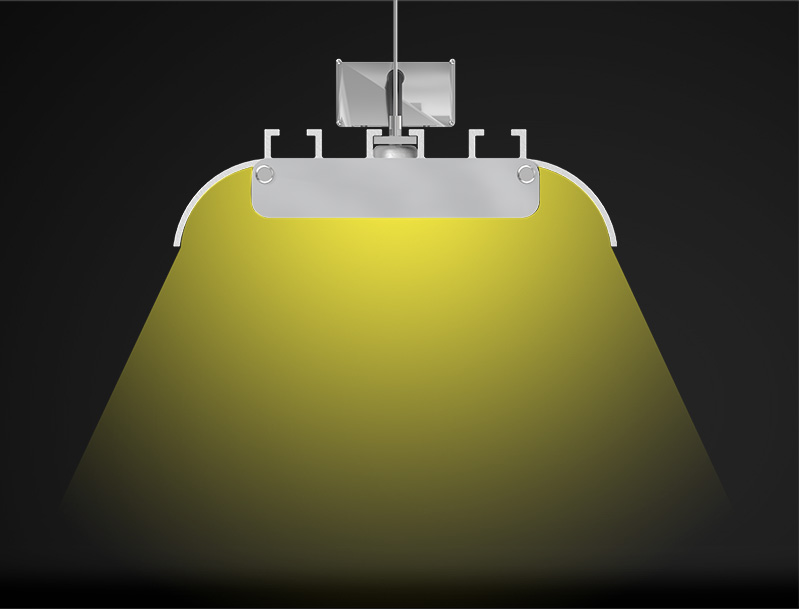 K3 Linear High Bay Источник света Две боковые крышки предотвращают утечку света