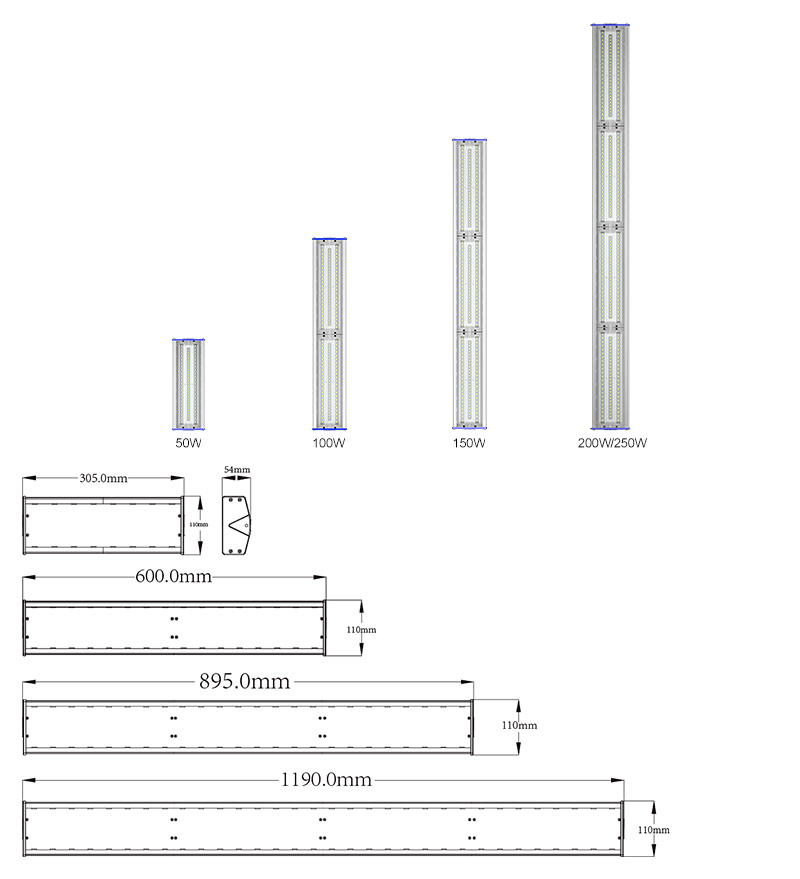 K4 LED Linear High Bay Light Технические характеристики продукта