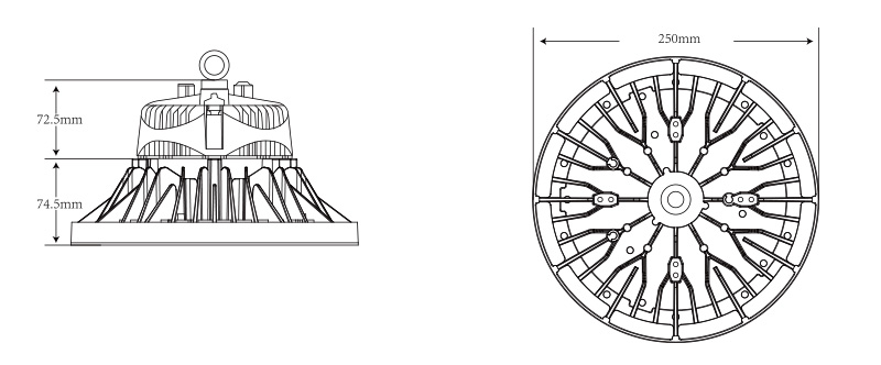 Hi-Cute H4 UFO LED High Bay  light  Product specifications