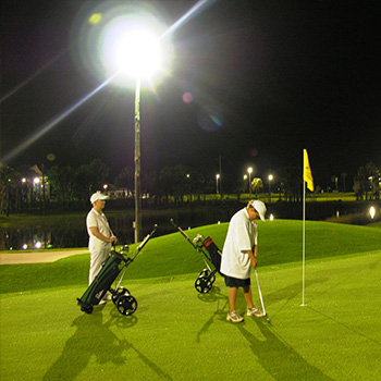 The lighting of the hitting area