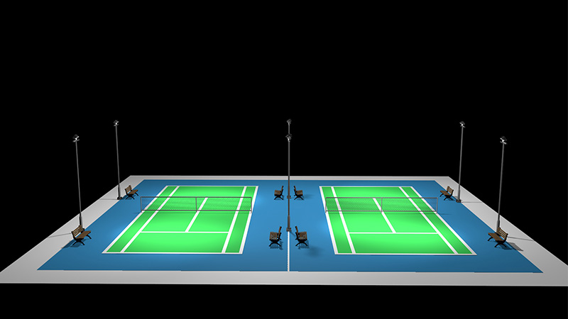 What are the standards for tennis lighting?