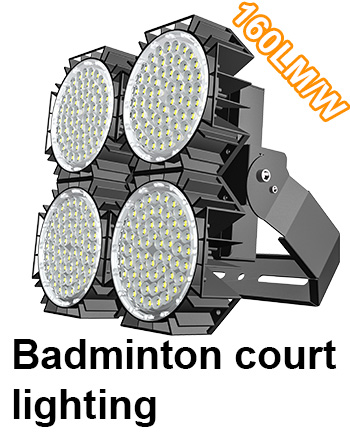 Badminton court lighting Bright enough