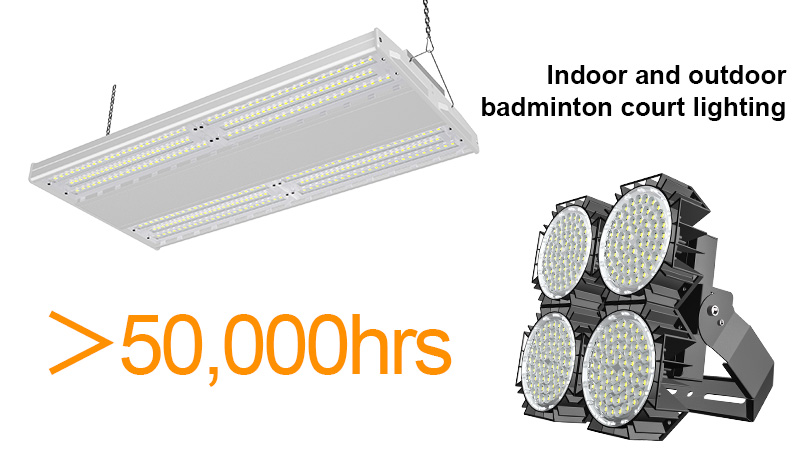 Badminton court lighting