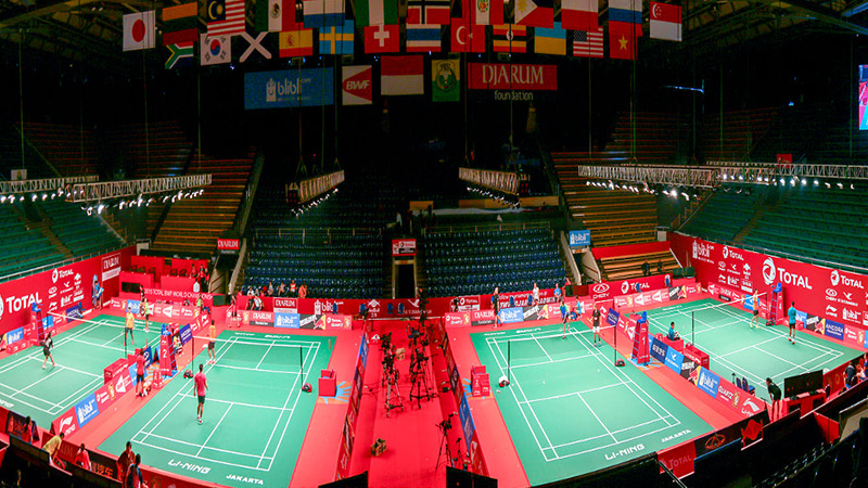 Badminton court lighting