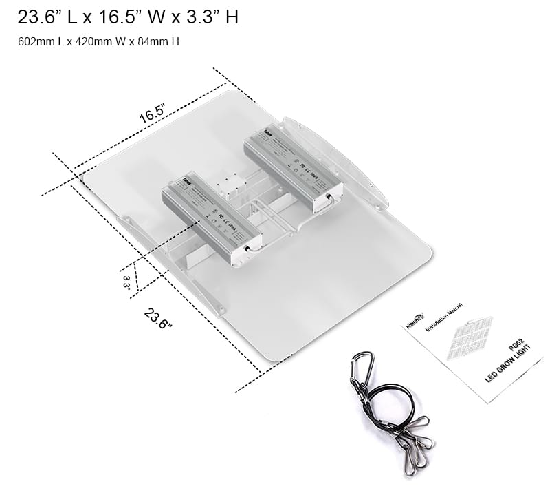 Технические характеристики лампы для выращивания растений Quantum Board 400 Вт