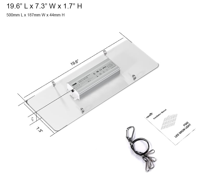 PG02 200W LED grow light specifications