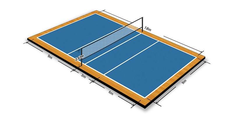 Volleyball court lighting requirements