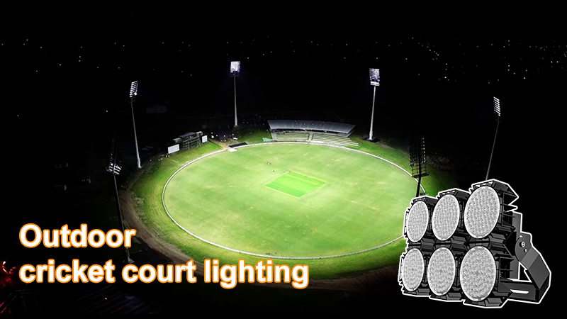 Outdoor cricket court lighting design