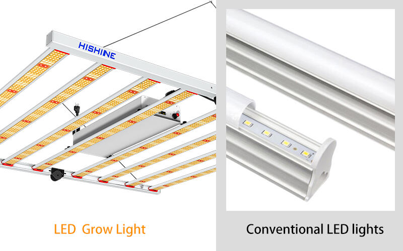 The Difference between growth and regular LED light: