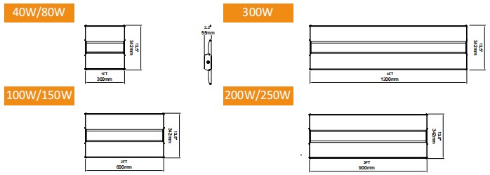 size of k9 linear fixture