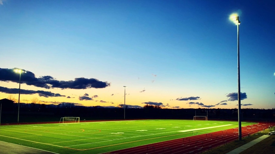 What is related to the lighting of the football field?