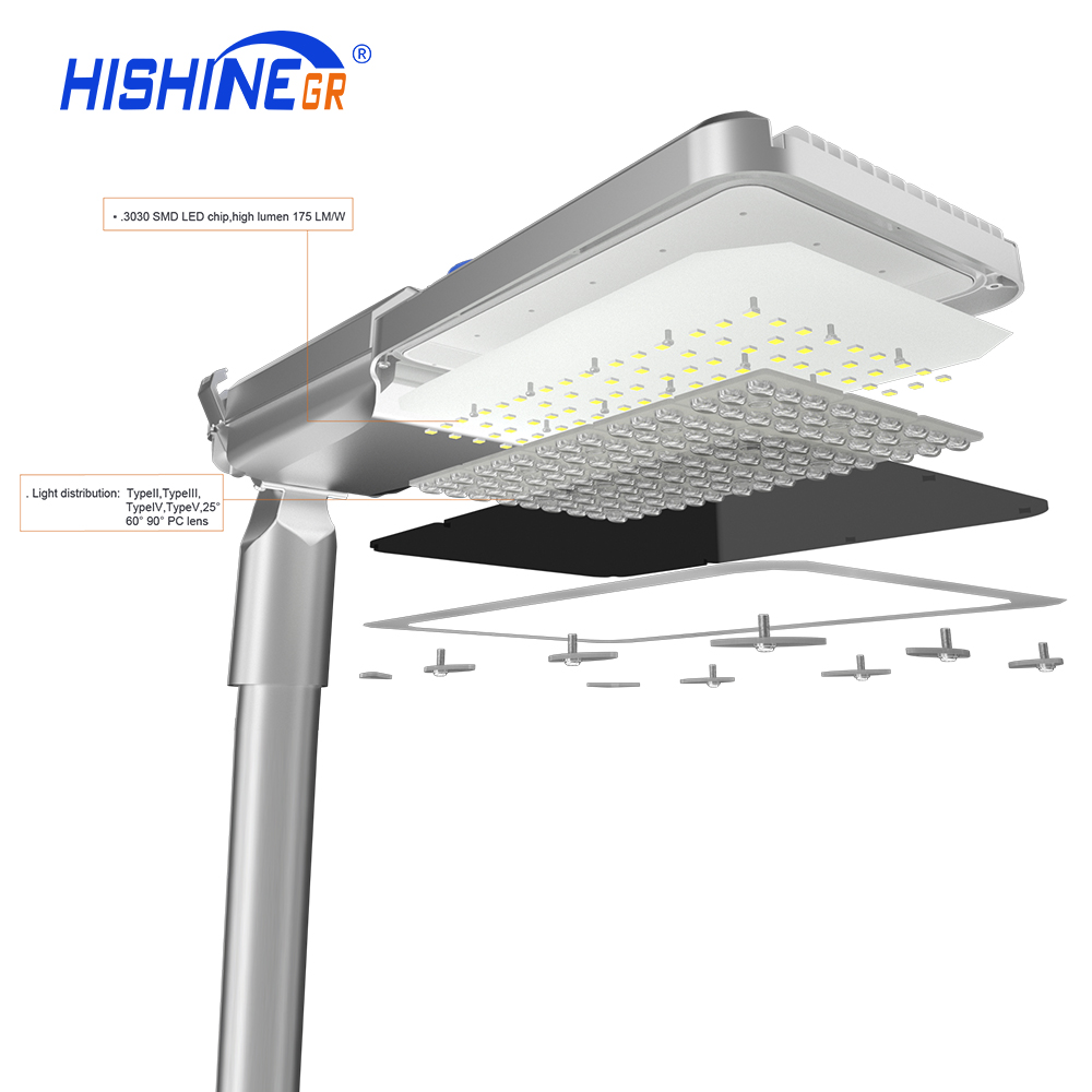 200W LED Street Light Hi-Rise175LM/W High Lumen LED Street Light