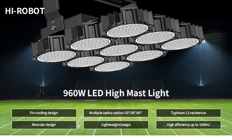 Светодиодные фонари для стадионов серии Hi-Robot преимущества продукта
