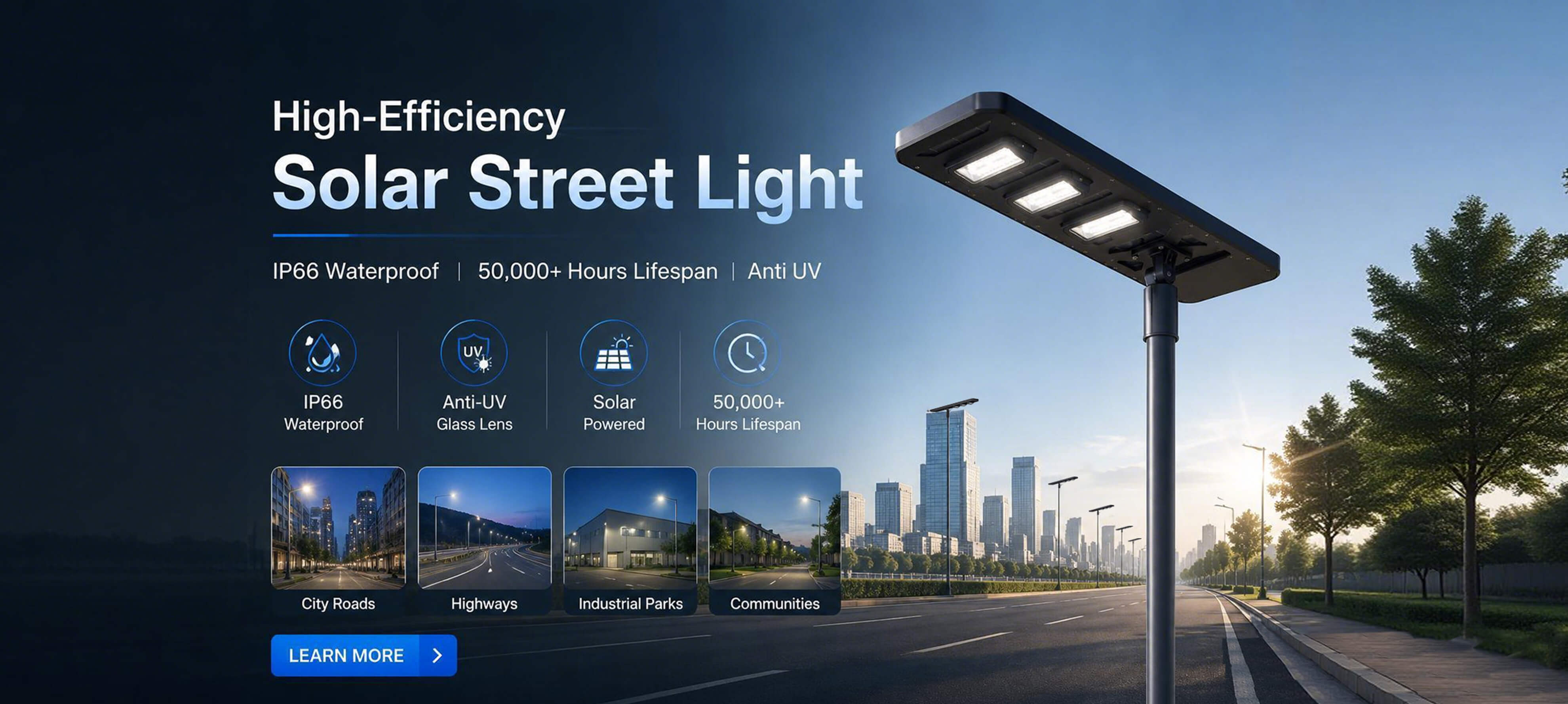 10 Year Warranty Solar Streetlight