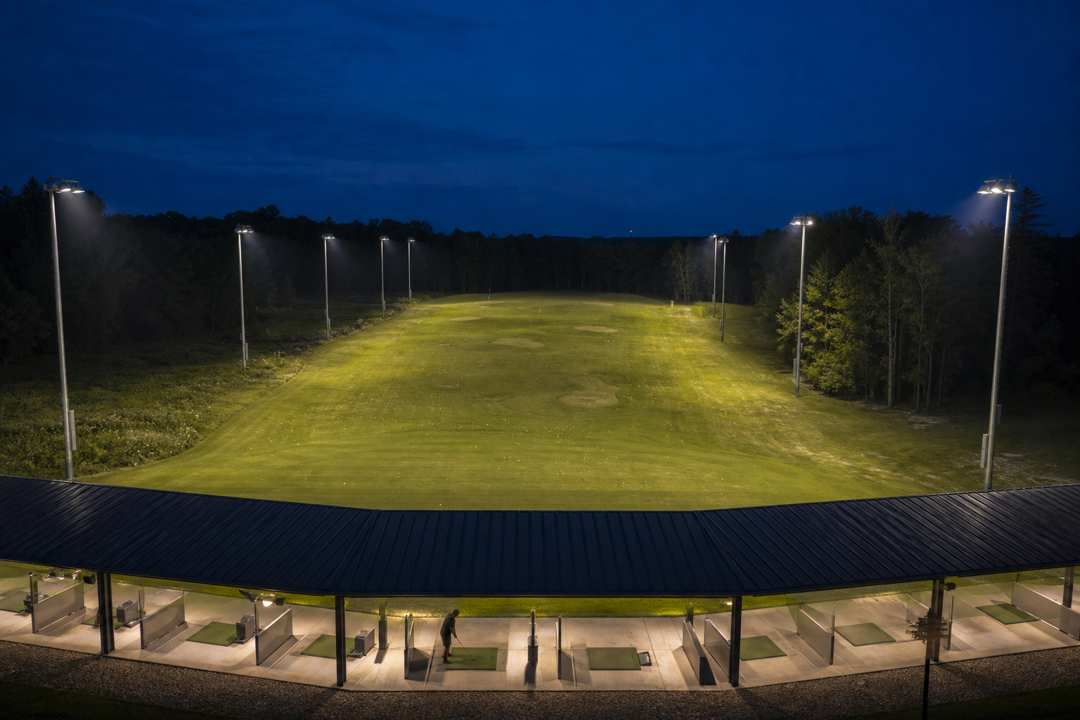 Golf & Driving Range Lighting: Poles, Glare, Spill Light